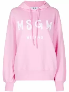 MSGM худи с логотипом, розовый