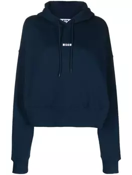 MSGM худи с логотипом, синий