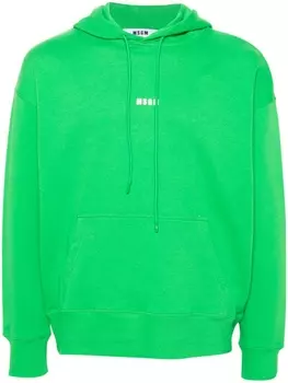 MSGM худи с логотипом, зеленый