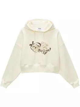 MSGM худи с принтом, нейтральный цвет