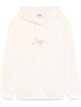 MSGM худи с принтом, серый