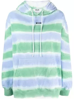 MSGM худи с принтом тай-дай, синий