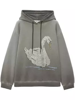 MSGM худи со стразами, серый