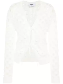 MSGM кардиган рыхлой вязки, белый