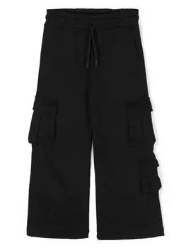 MSGM Kids брюки карго из джерси, черный