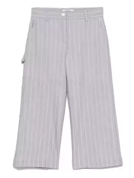 MSGM Kids брюки в полоску, серый