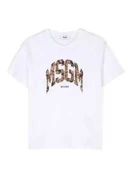 MSGM Kids футболка джерси, белый