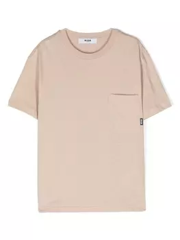 MSGM Kids футболка из джерси, нейтральный цвет