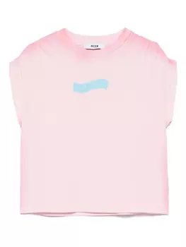 MSGM Kids футболка из джерси, розовый
