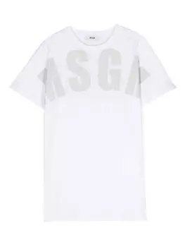 MSGM Kids футболка с логотипом, белый