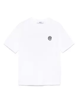 MSGM Kids футболка с логотипом, белый