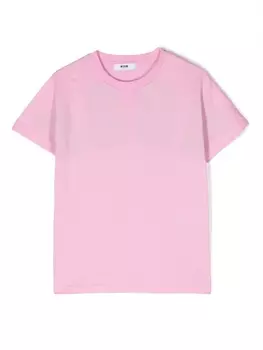MSGM Kids футболка с логотипом, розовый