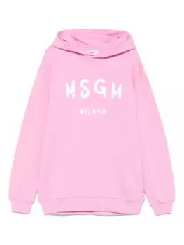MSGM Kids худи с логотипом, розовый