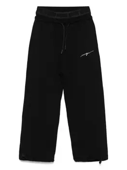 MSGM Kids многослойные спортивные брюки, черный