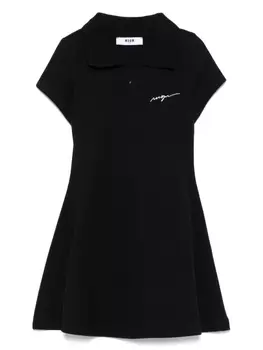 MSGM Kids платье мини с воротником поло, черный