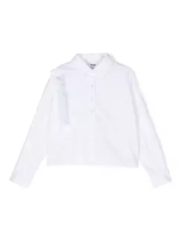 MSGM Kids поплиновая рубашка, белый