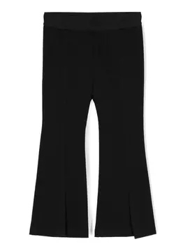 MSGM Kids расклешенные брюки с эластичным поясом, черный