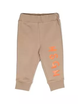 MSGM Kids спортивные брюки с логотипом, серый