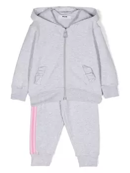 MSGM Kids спортивный костюм с логотипом, серый
