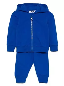 MSGM Kids спортивный костюм с логотипом, синий