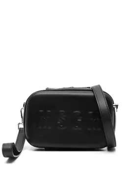 MSGM Kids сумка через плечо с тисненым логотипом, черный