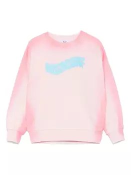 MSGM Kids толстовка с круглым вырезом, розовый