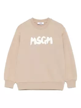 MSGM Kids толстовка с логотипом, нейтральный