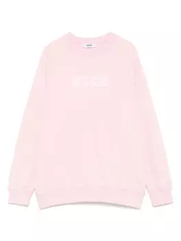 MSGM Kids толстовка с логотипом, розовый