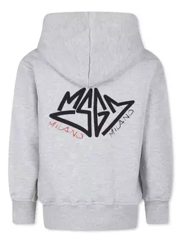 MSGM Kids толстовка с логотипом, серый
