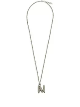 MSGM колье с логотипом, серебристый