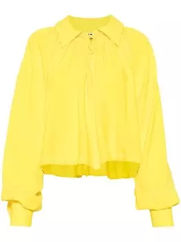 MSGM креповая блузка, желтый