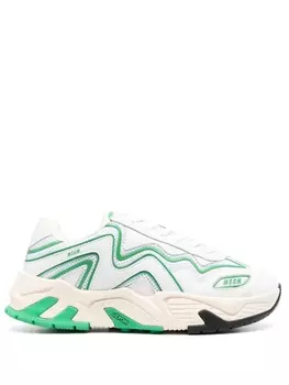 MSGM кроссовки со вставками, белый