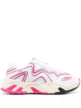 MSGM кроссовки со вставками, белый