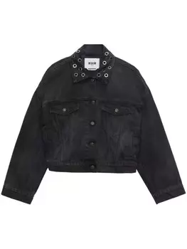 MSGM куртка с эффектом потертости, черный