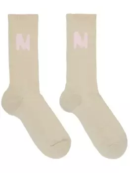 MSGM носки с логотипом, нейтральный цвет