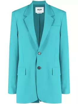 MSGM однобортный блейзер, синий