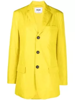 MSGM однобортный блейзер, желтый