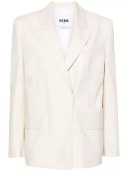 MSGM однобортный пиджак, нейтральный цвет