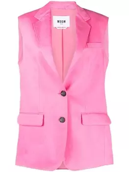 MSGM однобортный жилет, розовый