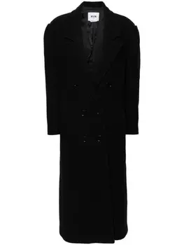 MSGM пальто из вирджинской шерсти, черный