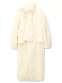 MSGM пальто с шарфом, серый