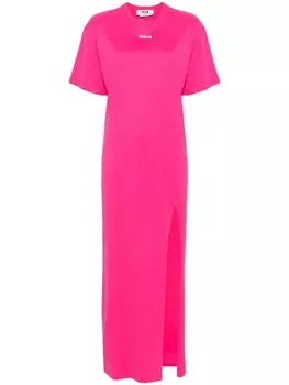 MSGM платье-футболка с логотипом, розовый