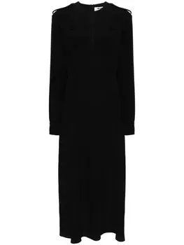 MSGM платье макси с объемными рукавами, черный