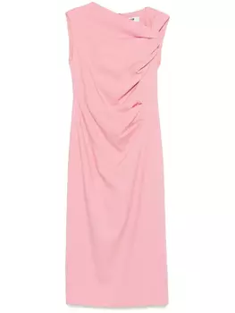 MSGM платье миди асимметричного кроя, розовый