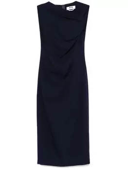 MSGM платье миди с драпировкой, синий