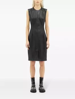 MSGM платье миди с молнией, черный