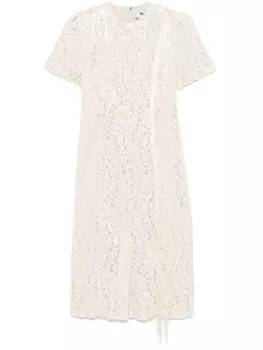 MSGM платье миди с пайетками, нейтральный цвет