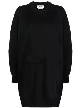 MSGM платье с липучками, черный