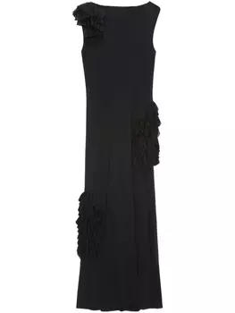 MSGM платье с оборками, черный