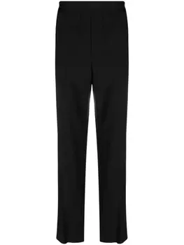 MSGM прямые брюки с логотипом, черный